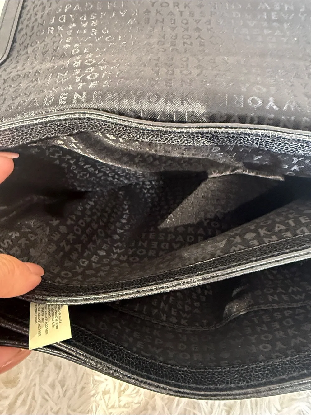 KATE SPADE NEW YORK  Milna Lovett Street Black Leather Cross Body Bag